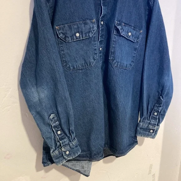 RED KAP Men’s Size XL Denim Button Down - Picture 5 of 6